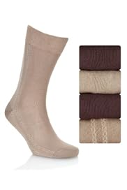 4 Pairs of Collezione Cotton Blend Assorted Socks [T10-2187-S]
