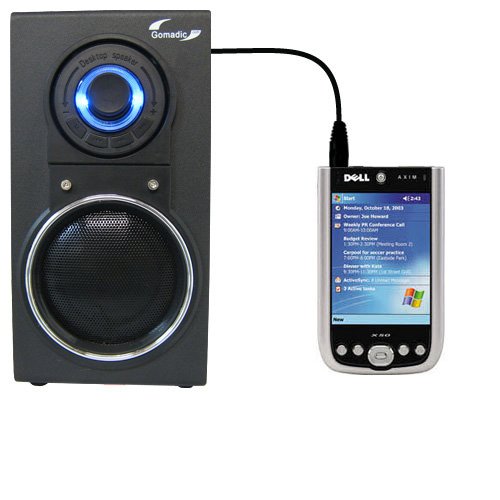 10 Watt Battery Powered Portable Amplified Audio Speaker with Dual charger also charges the Dell Axim X50 X50v