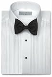 Neil Allyn Mens Tuxedo Shirt Poly/Cotton Laydown Collar 1/4 Inch Pleat