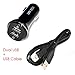 For Jabra Cruiser / Cruiser2 / Drive / Freeway / Journey Life-Tech(TM) Dual Ports USB Car Charger Adapter + USB Charging/Data Cable