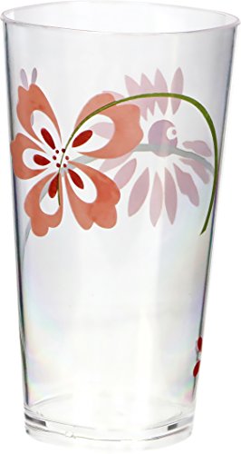 Corelle Coordinates Pretty Pink 19-Ounce Acrylic Square Glasses, Set of 6