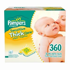 Pampers Pampers Sensitive ThickCare Wipes, 6X Refill 360 ct (Quantity of 3)