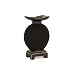 11 Asian Fusion Espresso Brown Caviar Pillar Candle Holder on Footed Base