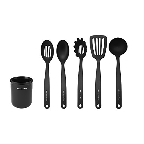 Kitchenaid 5Piece Kitchen Tool Set with Crock, Black 11street
