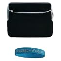Black Carrying Sleeve with Extra Dual Pocket for 14 inch Sony VAIO VGN-CS320J/R Sony VAIO VGN-CS320J/W Toshiba Satellite L515-S4925 Sony VAIO VGN-CS310J/Q HP Pavilion DV4-1280US