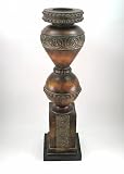 Wood Tone Candle Holder - Large