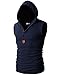 H2H Mens Casual Active Slim Fit Hoodie Sleeveless Tank Top Of Various Colors