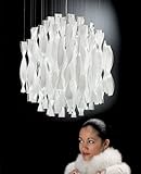 IMAGE OF Aura 45 chandelier - white, gold leaf, 110 - 125V (for use in the U.S., Canada etc.)