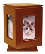 Classic Products Keepsake Pet Memorial Display, Large Rotating 6" x 9", Honey Maple