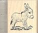 Miniature Donkey Rubber Stamp - Wood Mounted