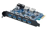 ORICO PVU3-5O2U 7 Port USB 3.0 PCI - Express Card USB 3.0 HUB , 5Port Outside & 2-Port Inside For Front Panel , Black PCI Edition (5 Port Outside & 2 Port inside)