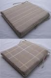 SEAT PAD REVERSIBLE SUPERIOR QUALITY SOLID FOAM INNER,WASHABLE,HEAVY COTTON SIZE 16X15