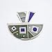 Southwest Native American Handcrafted Jade and Lapis Inlaid Earth and Sky Sterling Silver Pendant by Ray Tracey, #8577