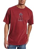 MLB Men's Los Angeles Angels Big Time Play Short Sleeve Pigment Dye Tee (Pigment Brick, Large)