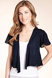 Linen Blend Edge to Edge Slouch Godet Bolero