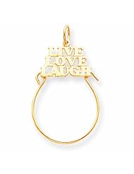 10K Gold Live Love Laugh Charm Holder