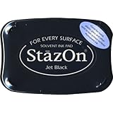 Tsukineko Full-Size StazOn Multi-Surface Inkpad, Jet Black
