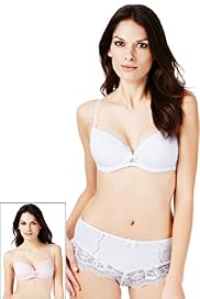 2 Pack Per Una Lace Trim Underwired B-DD Bras