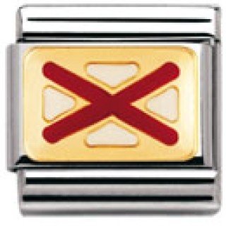 Nomination Composable Classic NAUT. ALPHAB. Edelstahl, Email und 18K-Gold (V) 030233 Preisvergleich