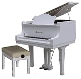 44-Key White Baby Grand Piano