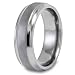Beveled Edge Brushed and Polished Titanium Ring (7mm) - Sizes 6 - 13