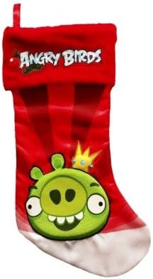 18" Angry Birds Holiday Stocking King Pig - Red, White &amp; Green