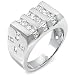 Sterling Silver CZ Men's Ring - size 10
