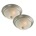 Tools & Hardware : Royce Lighting Twin Pack Flush Mount in Brushed Nickel Finish