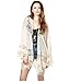 iecool Women Vintage Hippie Boho Kimono Cardigan Lace Crochet Jacket Tops Blouse