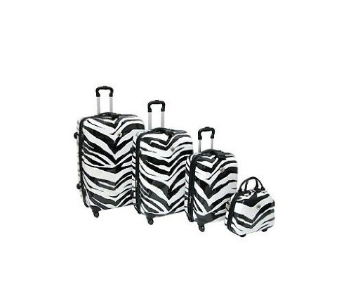 International Traveller 1141/4-zeb Shiny Zebra Print Set