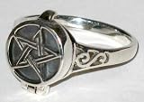 Pentagram Poison Ring sz 8