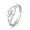 Platinum Plated Sterling Silver Round Diamond Solitaire Promise Ring (1/20 cttw)