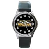 Round Silver Metal Watch of World of Warcraft Official Logo (Guild, PC Game, Expansion, Addons, Movie)