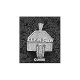 Clemson Tigers Solid Sterling Silver ''CLEMSON'' Backboard Pendant