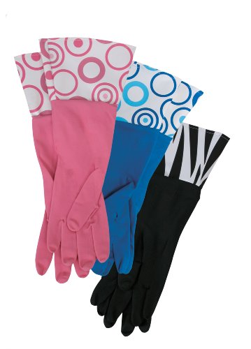 Evriholder Glam Gloves, 3-Pack: Black Zebra, Pink Circles, and Blue Circles