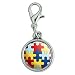 GRAPHICS & MORE Autism Awareness Diversity Puzzle Pieces Antiqued Bracelet Pendant Zipper Pull Charm with Lobster Clasp