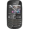 Nokia Asha 201 Handy (6,1 cm (2,4 Zoll) Display, 2 Megapixel Kamera, QWERTZ-Tastatur) graphite