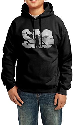 AUYOR Hood Hoodie For Boys And Girls Youth Sweatshirt Sword Art Online Black