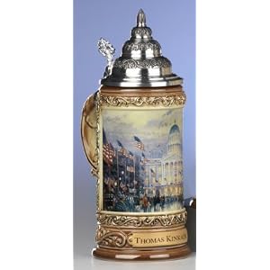Thomas Kinkade Flags over Capitol .5 Liter LE German Beer Stein by King Werks