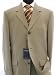 Men's 3 Buttons Dark Conservative Tan Double Vent Super 150's Wool Suit ** Side Vents