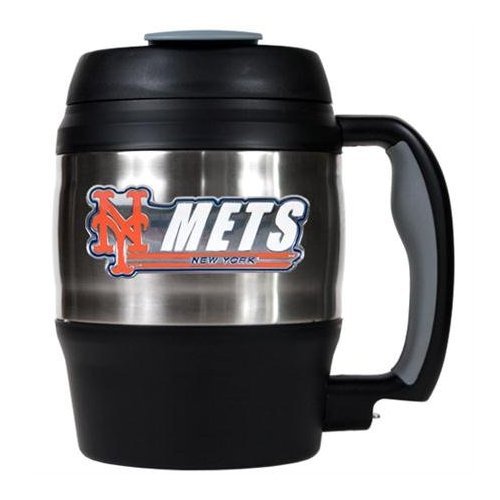 MLB New York Mets 52-Ounce Stainless Steel Macho Travel Mug with Bottle Opener