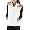 Liz Claiborne White Down Vest with Fur–Lined Hood