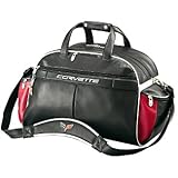 Corvette C6 Collection 21in. Top Zip Leather Duffel w/ 2 Deluxe Side Pockets