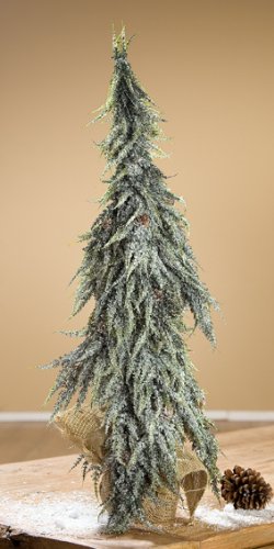 Künstlicher Tannenbaum mit Jutesack