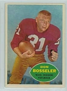 1960 Topps FB 124 Don Bosseler Redskins Excellent