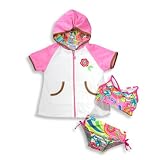 Baby Buns - Infant Girls Bikini Bathing Suit And Coverup, Pink, White