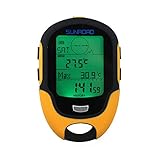 Sunroad Multifunction Outdoor LCD Digital Altimeter Barometer Compass Thermometer Hygrometer Alarm Clock Weather Forecast LED Torch
