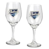 San Diego Padres MLB 2pc Wine Glass Set - Primary Logo