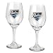 San Diego Padres MLB 2pc Wine Glass Set - Primary Logo by Great American Products