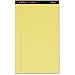 Tops 63980 Docket Gold Ruled Perforated Pad, Legal Rule/Size Canary, 50-Sheet Pads, Dozen